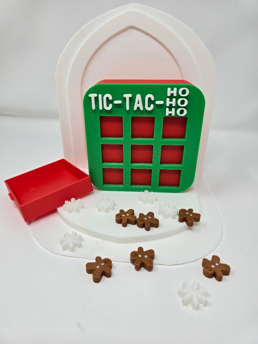 Christmas Tic-Tac-HoHoHo Game – Festive 3D Printed Holiday Tic Tac Toe Set
