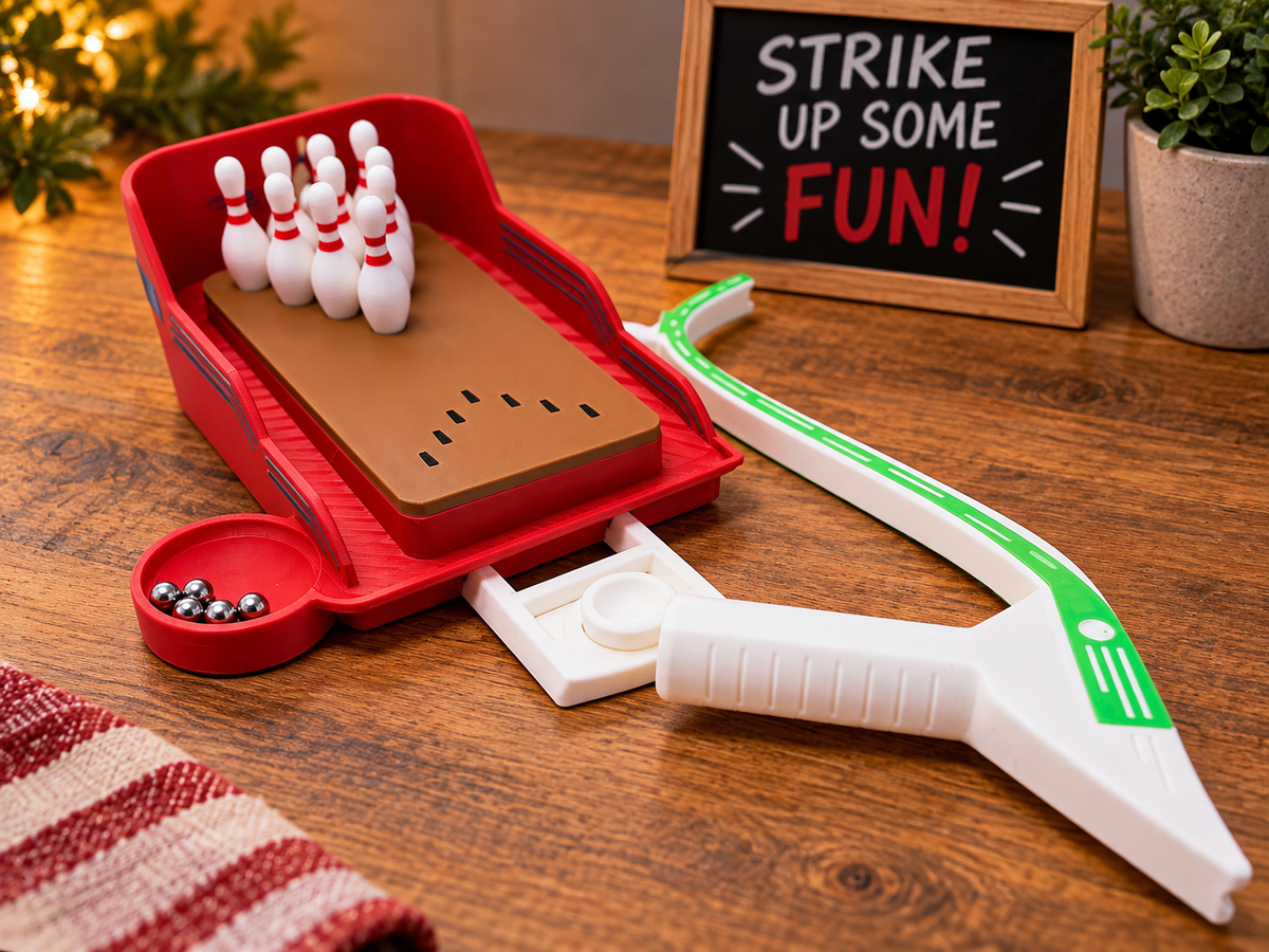 Mini Tabletop Bowling Game – 3D Printed Desktop Game