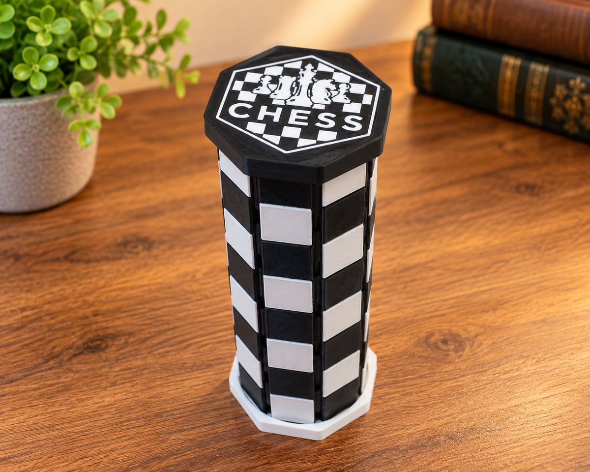 2-in-1 Travel Chess & Draughts Set – 3D Printed Folding Game