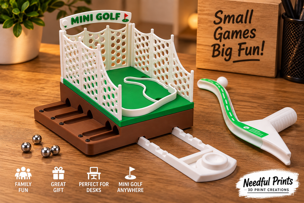 Mini Tabletop Golf Game – 3D Printed Desktop Game