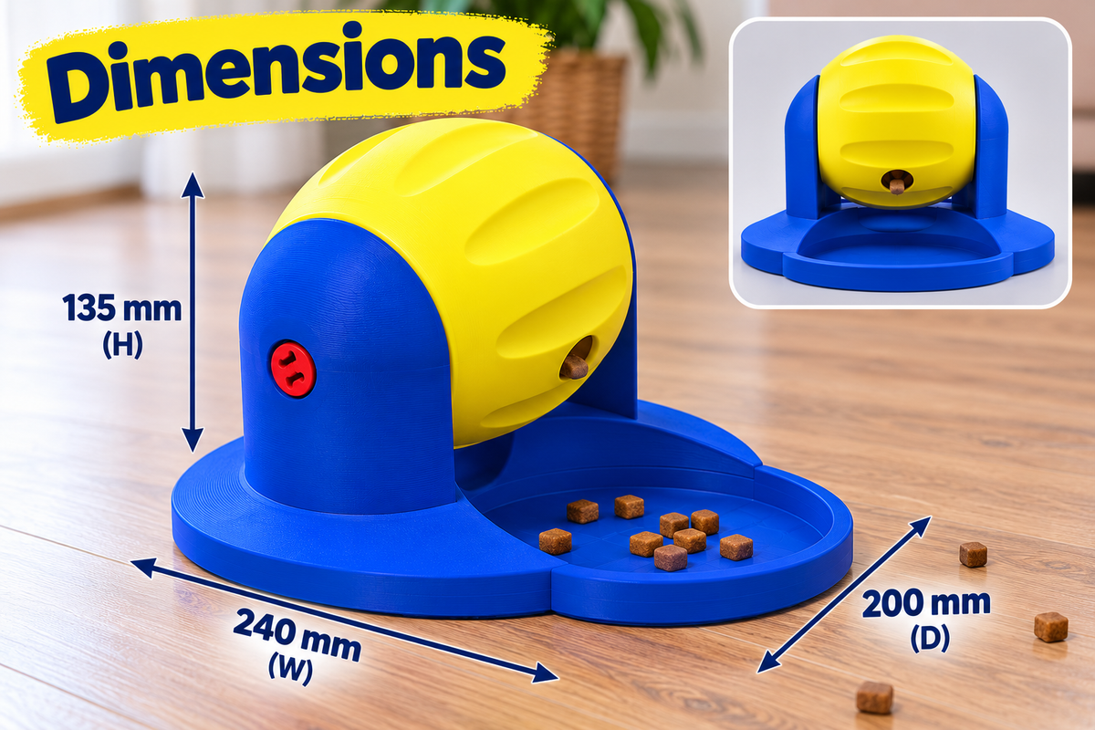 Interactive Dog Treat Dispenser – 3D Printed Puzzle Toy