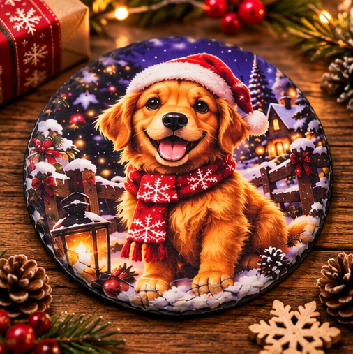 Christmas Animal Slate Coasters – 6 Festive Designs