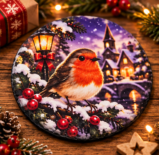 Christmas Animal Slate Coasters – 6 Festive Designs