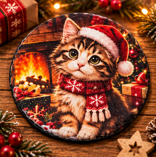 Christmas Animal Slate Coasters – 6 Festive Designs
