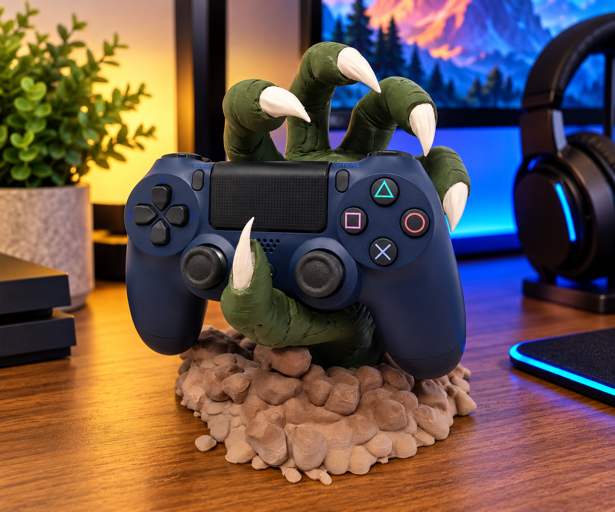 Monster Claw Universal Controller Stand – 3D Printed Gaming Holder