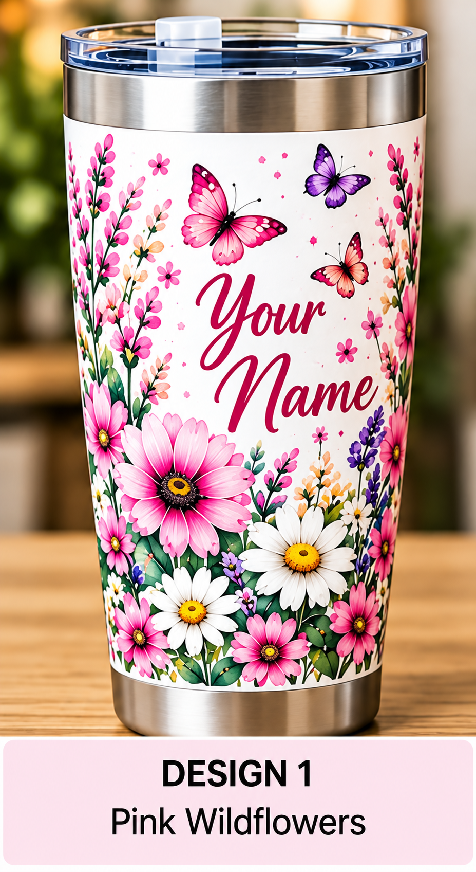 Personalised 20oz Insulated Travel Tumbler – Choose Your Design