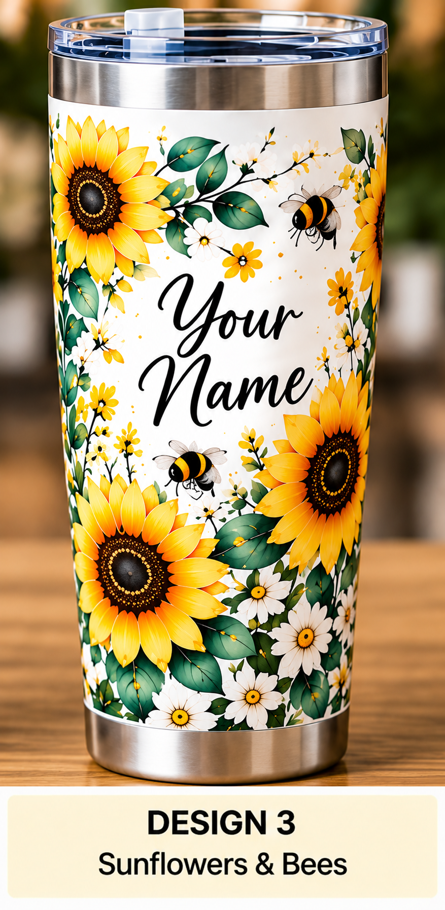 Personalised 20oz Insulated Travel Tumbler – Choose Your Design