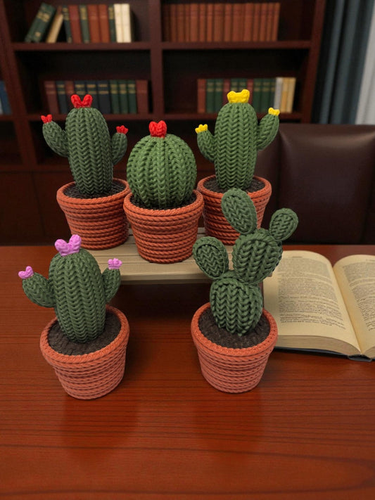 3D Printed Knitted Cactus – The Perfect Plant That Never Dies!