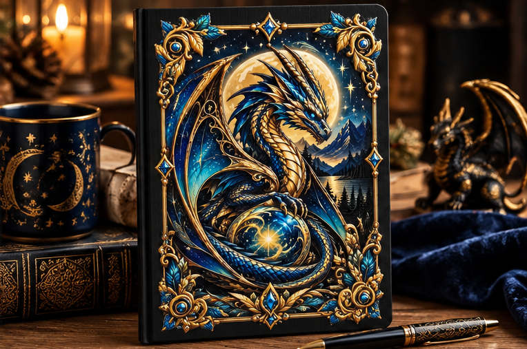 Decorative A5 Hardback Journals – Fantasy, Nature & Christmas Designs
