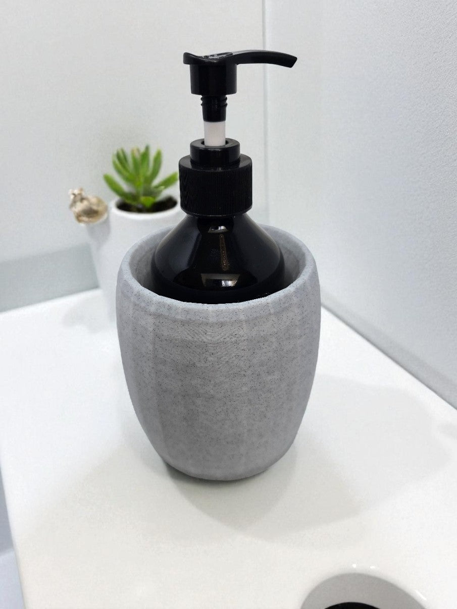 3D Printed Bathroom Set Soap Dish, Toothbrush Holder, Liquid Soap Dispenser Modern & Minimalist