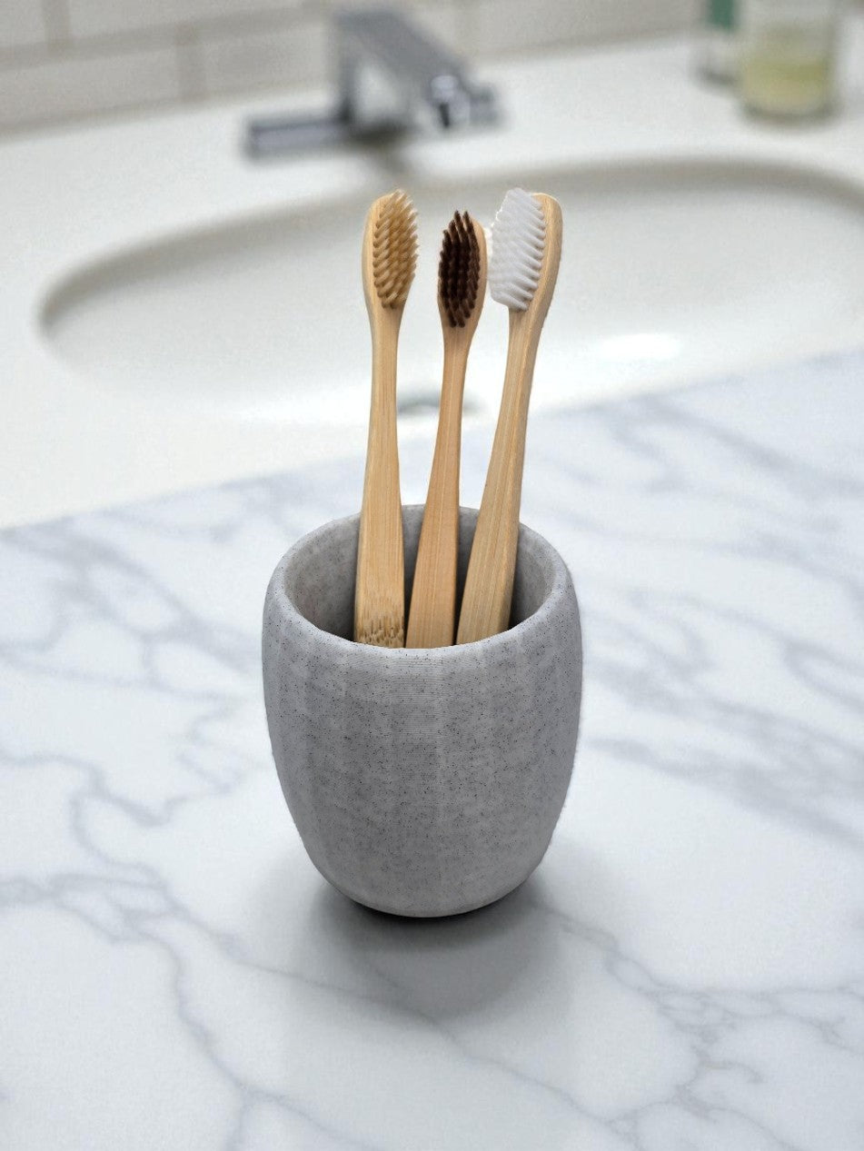 3D Printed Bathroom Set Soap Dish, Toothbrush Holder, Liquid Soap Dispenser Modern & Minimalist