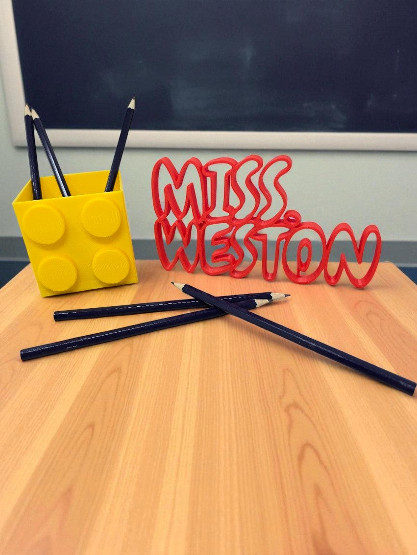 Personalised 3D Printed Nameplate – Custom Desk Sign for Teachers, Office, or Gifts | Classroom Decor | Needful Prints