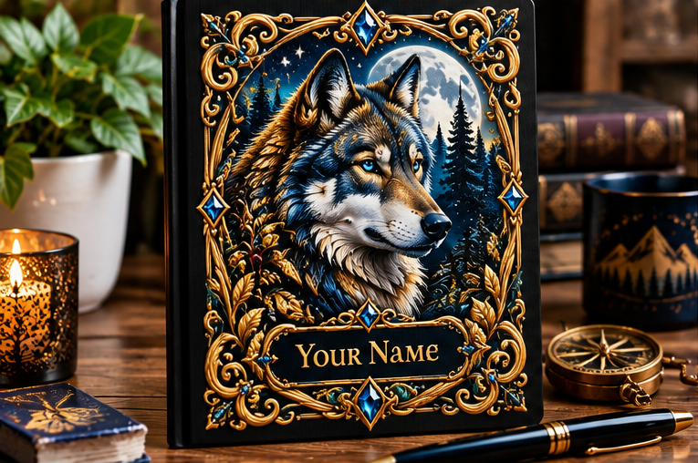 Personalised A5 Hardback Journal – Custom Name & Raised UV Printed Design