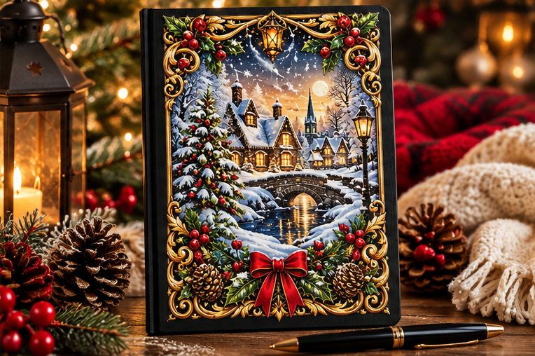 Decorative A5 Hardback Journals – Fantasy, Nature & Christmas Designs